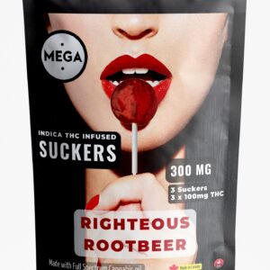 Righteous Root Beer Lollipop Suckers | 100mg x 3 | 300mg THC