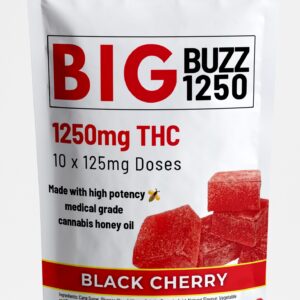 Big Buzz Black Cherry Cannabis Gummies 1250mg THC