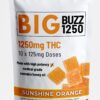 Big Buzz Orange Cannabis Gummies 1250mg THC